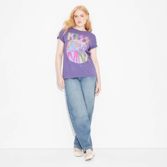 🌙KISS Short Sleeve Graphic T-Shirt - Purple🌙 - Picture 3 of 7